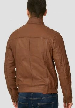 INDICODE JEANS GERMO - Veste En Cuir - Camel -INDICODE Boutique 017a42feb46945f79b5719b8ca3b3164