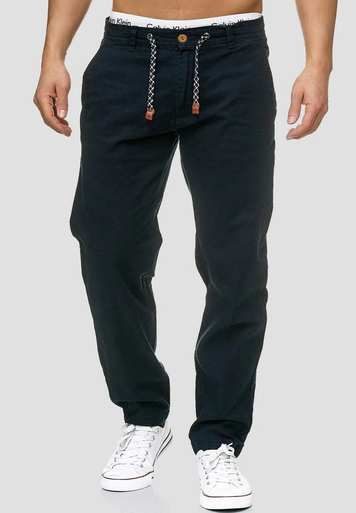 INDICODE JEANS BOULWARE - Pantalon Classique - Navy 1 INDICODE JEANS BOULWARE - Pantalon Classique - Navy