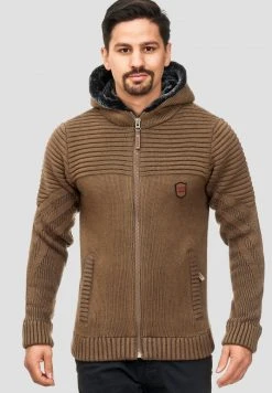 INDICODE JEANS Sweat à Capuche Zippé - Brown