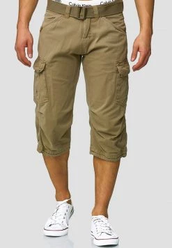 INDICODE JEANS MIT GÜRTEL NICOLAS - Short - Greige