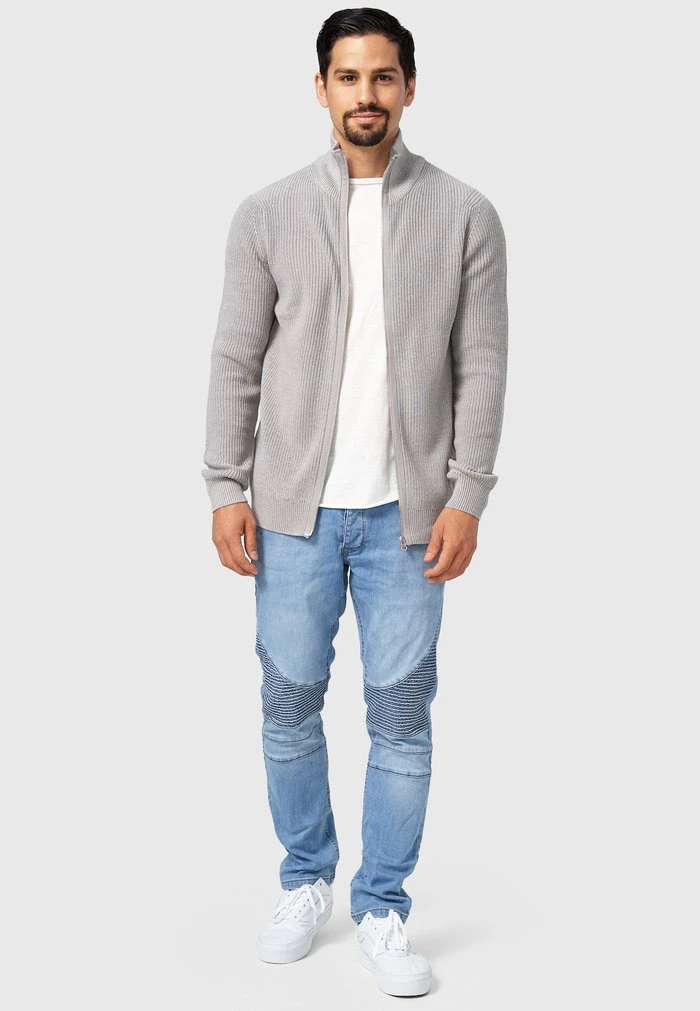 INDICODE JEANS DODSON - Gilet - Lt Grey Mix 2 INDICODE JEANS DODSON - Gilet - Lt Grey Mix – Image 2