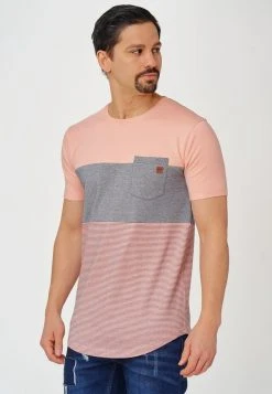 INDICODE JEANS PORTER - T-shirt Imprimé - Coral Cloud -INDICODE Boutique 0a6abd754faf45118d696427259e4266