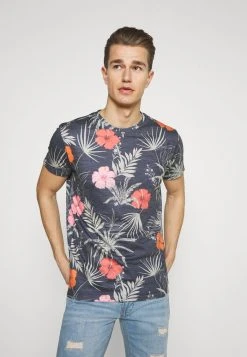 INDICODE JEANS CADIZ BRILIANT - T-shirt Imprimé - Navy