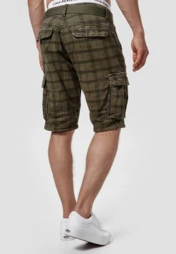 INDICODE JEANS MONROE - Short - Army Check -INDICODE Boutique 0fd9af2f45b641f5aedca1ebf3344fad