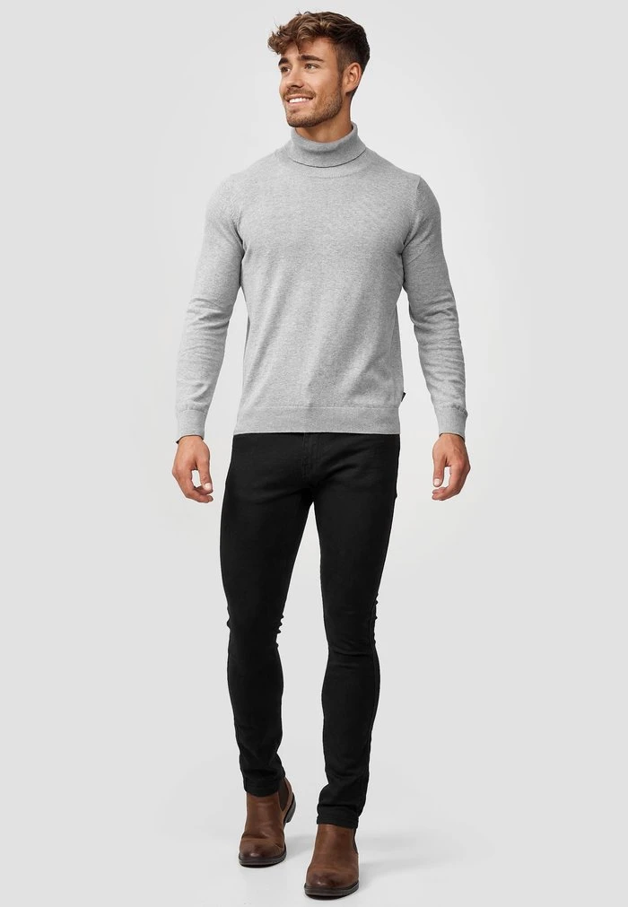 INDICODE JEANS GATES - Pullover - Lt Grey Mix 2 INDICODE JEANS GATES - Pullover - Lt Grey Mix – Image 2
