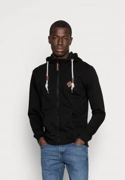 INDICODE JEANS QUINBY - Sweat à Capuche Zippé - Black