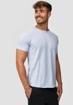 INDICODE JEANS WILBUR - T-shirt Imprimé - Light Blue