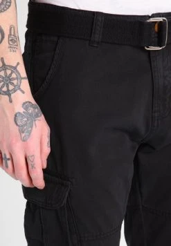 INDICODE JEANS WILLIAM - Pantalon Cargo - Black -INDICODE Boutique 17140861f5f946d3a9379cc16da54601