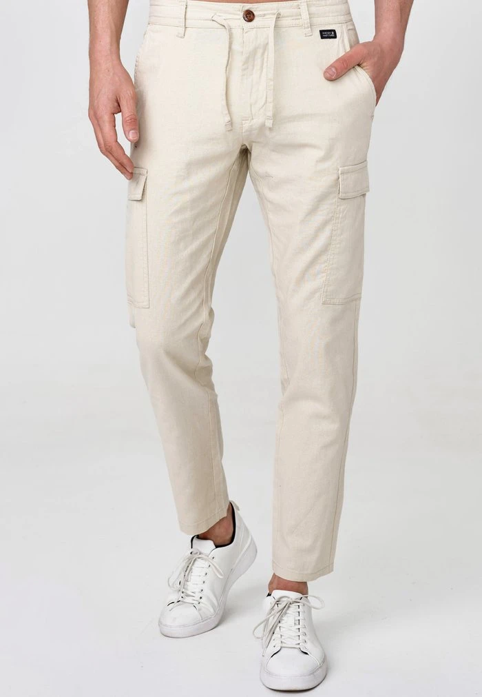 INDICODE JEANS CAGLE - Pantalon Cargo - Off-white 1 INDICODE JEANS CAGLE - Pantalon Cargo - Off-white