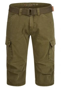INDICODE JEANS MIT GÜRTEL NICOLAS - Short - Dark Green -INDICODE Boutique 1c774eda867c4b6da4a47c59327e5009