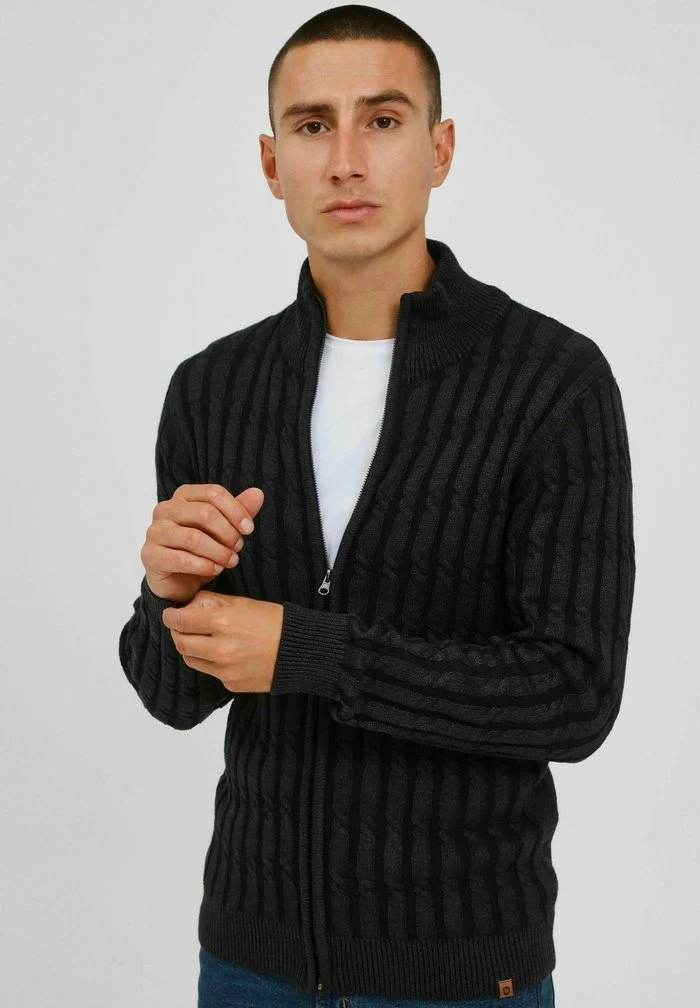 INDICODE JEANS IDPAULOMO - Gilet - Charcoal Mix 1 INDICODE JEANS IDPAULOMO - Gilet - Charcoal Mix