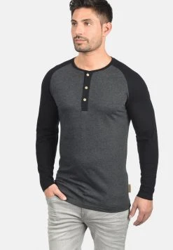 INDICODE JEANS IDWINSTON - T-shirt à Manches Longues - Charcoal/black