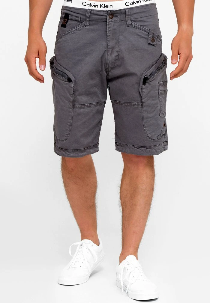 INDICODE JEANS BOSA - Short - Pewter 1 INDICODE JEANS BOSA - Short - Pewter
