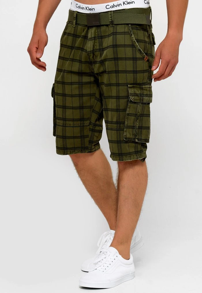 INDICODE JEANS BLIXT - Short - Army Check 4 INDICODE JEANS BLIXT - Short - Army Check â Image 4