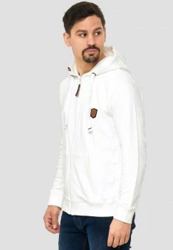 INDICODE JEANS Sweat à Capuche Zippé - Off-white -INDICODE Boutique 276c0fae7ae54a22b38865b64fe9464c