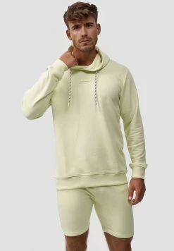 INDICODE JEANS BENTLEY - Sweat à Capuche - Lime Cream -INDICODE Boutique 280fa04d9b9b4658849f587aa711b042