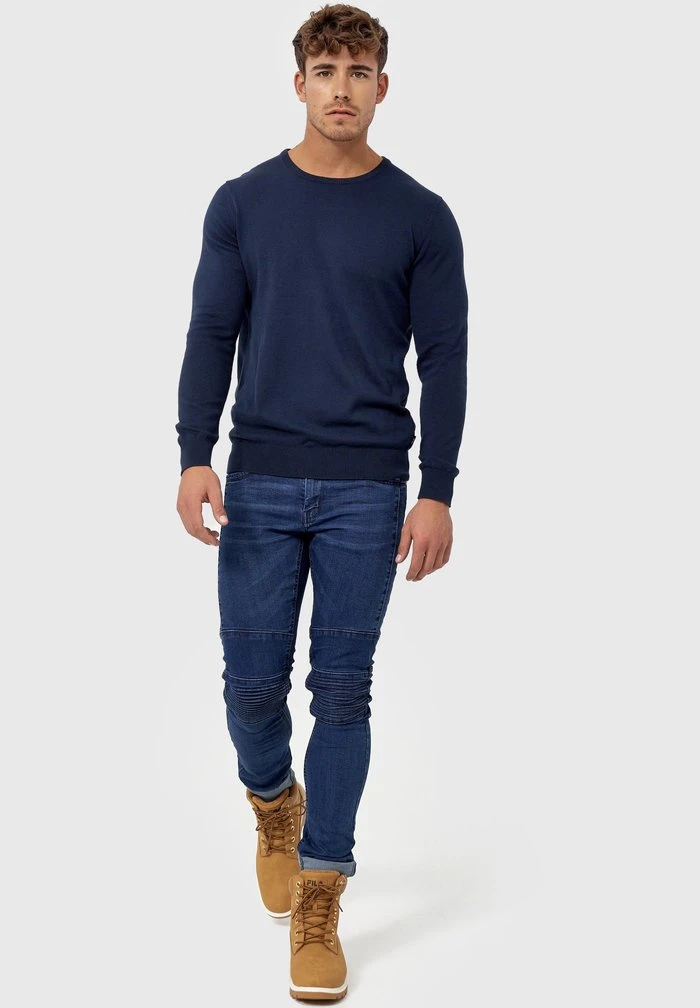 INDICODE JEANS Sweatshirt - Navy 2 INDICODE JEANS Sweatshirt - Navy – Image 2