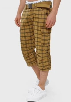 INDICODE JEANS MIT GÜRTEL NICOLAS - Short - Amber