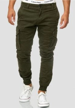 INDICODE JEANS ALEX - Pantalon Cargo - Dark Green