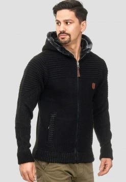 INDICODE JEANS Sweat à Capuche Zippé - Black