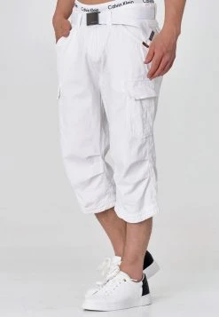 INDICODE JEANS MIT GÜRTEL NICOLAS - Short - Optical White -INDICODE Boutique 2caf29d96f4f4e8dbc833e5069d50811