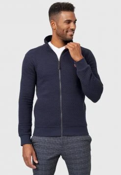 INDICODE JEANS BERMIE - Sweat à Capuche Zippé - Navy -INDICODE Boutique 2e66a2a5feb74eb2a2b1023b62e3709d