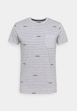 INDICODE JEANS ECKLEY - T-shirt Imprimé - Light Grey Mix -INDICODE Boutique 2f25c69589a942a6b01c99013a2ab11a