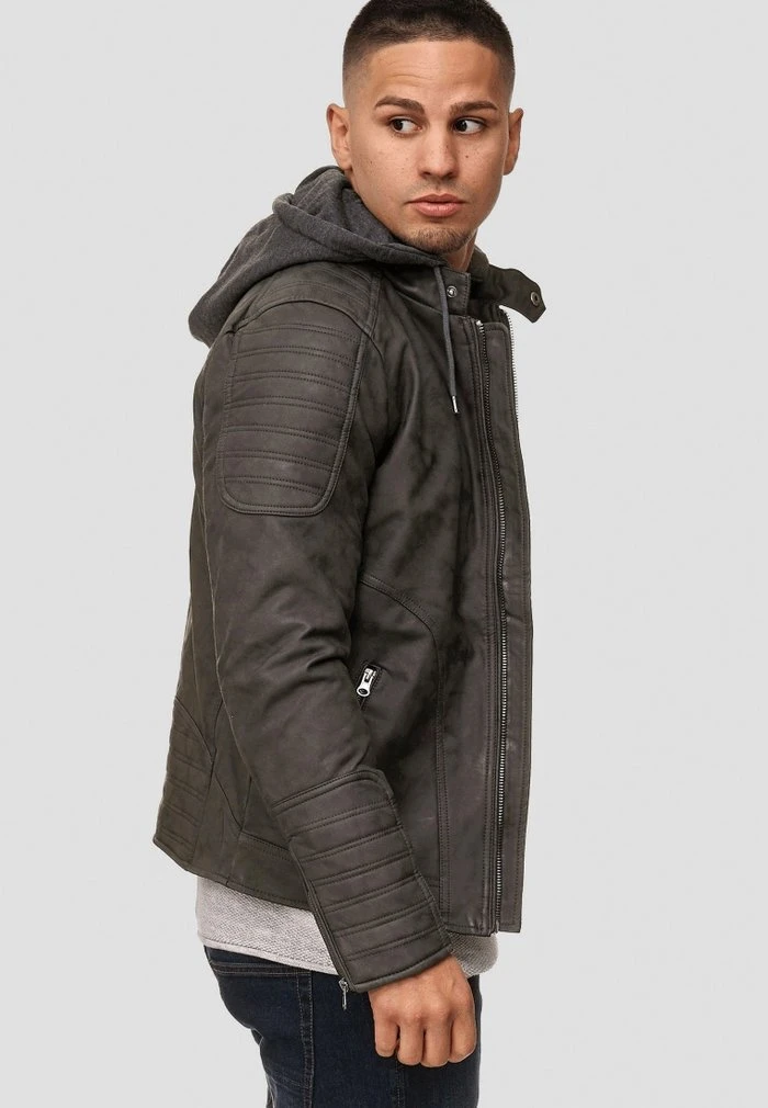 INDICODE JEANS MIGUEL - Veste En Similicuir - Dark Grey 4 INDICODE JEANS MIGUEL - Veste En Similicuir - Dark Grey – Image 4