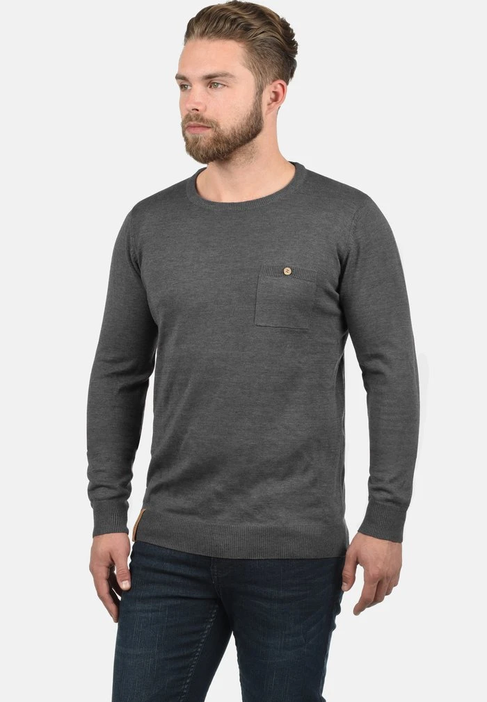 INDICODE JEANS IDDEMARCUS - Pullover - Grey Mix 1 INDICODE JEANS IDDEMARCUS - Pullover - Grey Mix