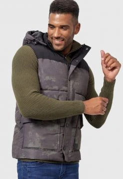 INDICODE JEANS Veste Sans Manches - Army