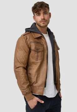 INDICODE JEANS AARON - Veste En Similicuir - Brown 9 INDICODE JEANS AARON - Veste En Similicuir - Brown -INDICODE Boutique 3744a28ba8cb42419eb845174fde61d7