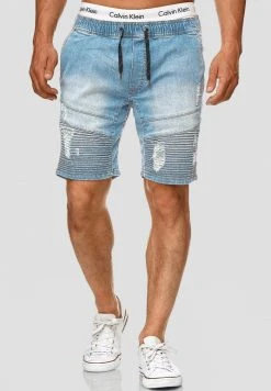 INDICODE JEANS MIT ELASTISC - Short En Jean - Blue