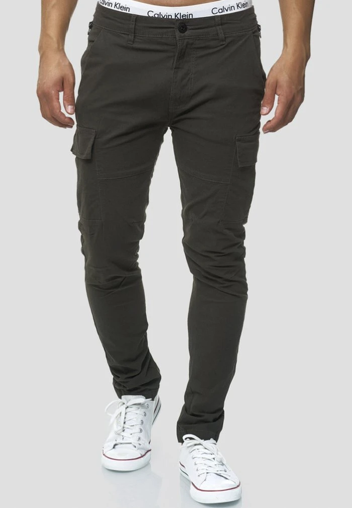 INDICODE JEANS Pantalon Cargo - Anthracite 1 INDICODE JEANS Pantalon Cargo - Anthracite