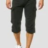 INDICODE JEANS MIT GÜRTEL NICOLAS - Short - Black