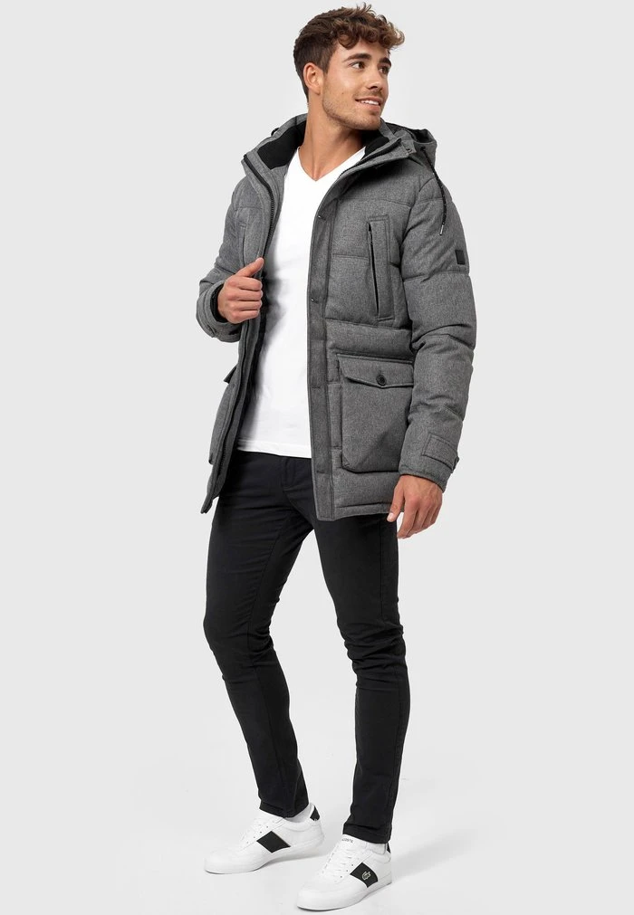 INDICODE JEANS TUSCON - Veste D'hiver - Grey Mix 2 INDICODE JEANS TUSCON - Veste D'hiver - Grey Mix – Image 2