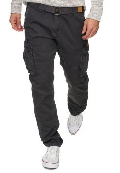 INDICODE JEANS WILLIAM - Pantalon Cargo - Grey -INDICODE Boutique 439ebf63b0004c50bacf4cd4990cc289