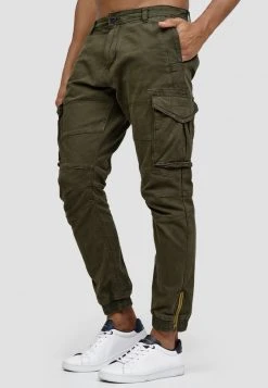 INDICODE JEANS HAWKINS - Pantalon Cargo - Forest -INDICODE Boutique 45b9a9aed11b4fc9a1d4f3e9ebee6f1a