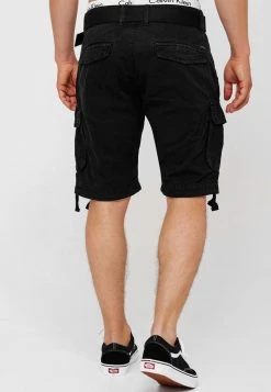 INDICODE JEANS CARGO ABNER - Short - Black -INDICODE Boutique 475e02812de744d68936f94d013eea73