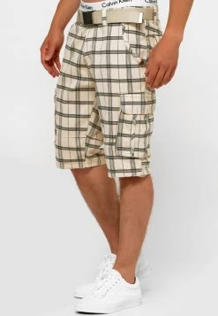 INDICODE JEANS BLIXT - Short - Fog Check -INDICODE Boutique 47a23e937b714130bdc2f9338e7540a7