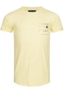 INDICODE JEANS MORAN - T-shirt Imprimé - Pale Banana -INDICODE Boutique 4d56460ef19545a181fc833d6419275c