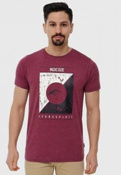 INDICODE JEANS T-shirt Imprimé - Bordeaux Mix -INDICODE Boutique 5650fc31e55e47269d0a2ac7be7d242b