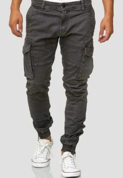 INDICODE JEANS ALEX - Pantalon Cargo - Dark Grey