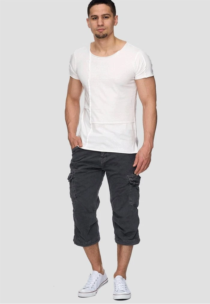 INDICODE JEANS MIT GÜRTEL NICOLAS - Short - Dark Grey 2 INDICODE JEANS MIT GÜRTEL NICOLAS - Short - Dark Grey – Image 2