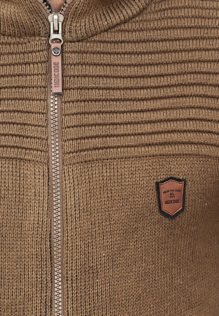 INDICODE JEANS Sweat à Capuche Zippé - Brown 6 INDICODE JEANS Sweat à Capuche Zippé - Brown – Image 6