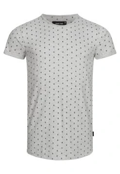 INDICODE JEANS BATCHNORD - T-shirt Imprimé - Lt Grey Mix