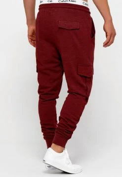 INDICODE JEANS BENDNER - Pantalon Cargo - Bordeaux Mix -INDICODE Boutique 5bf60467c8bb419496573691ea5a58fe