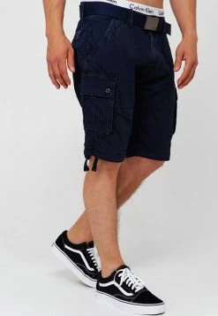 INDICODE JEANS CARGO ABNER - Short - Navy -INDICODE Boutique 5d967fc511fd41b9857107717c823452