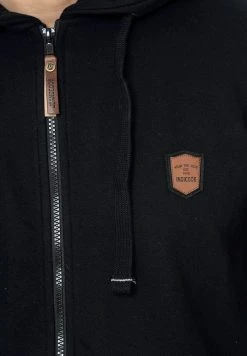 INDICODE JEANS Sweat à Capuche Zippé - Black -INDICODE Boutique 603a87daa33248b6912a1b44b8a55ba0