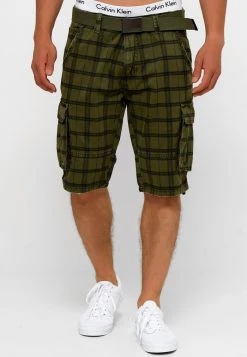 INDICODE JEANS BLIXT - Short - Army Check