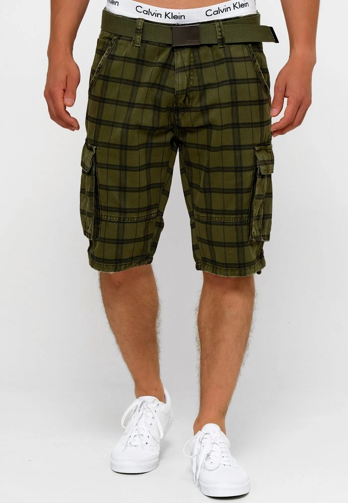 INDICODE JEANS BLIXT - Short - Army Check 1 INDICODE JEANS BLIXT - Short - Army Check